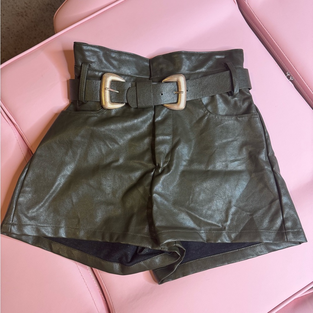 Boutique pleather shorts